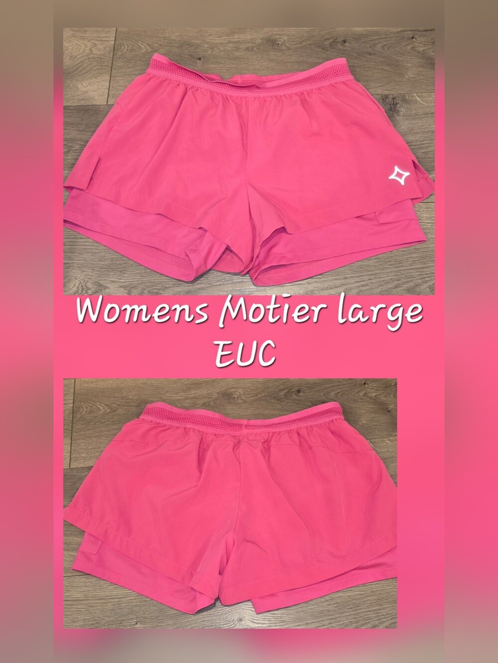 Motier Lafayette Athletic Layered Hot Pink Running Shorts